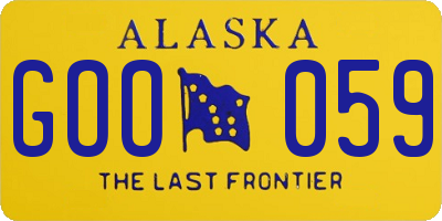 AK license plate GOO059