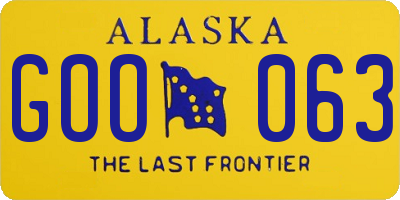 AK license plate GOO063