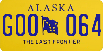 AK license plate GOO064
