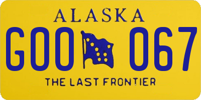 AK license plate GOO067