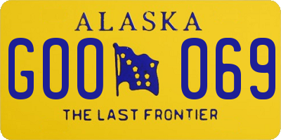 AK license plate GOO069