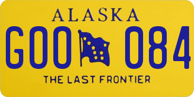 AK license plate GOO084