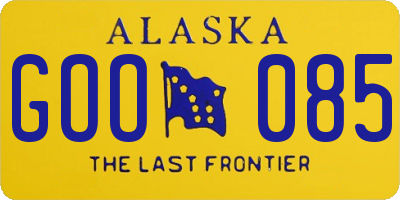 AK license plate GOO085