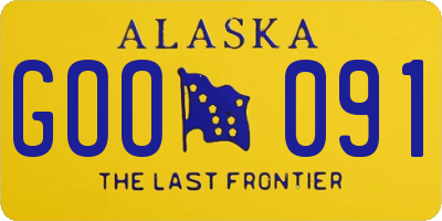 AK license plate GOO091