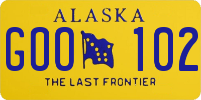 AK license plate GOO102