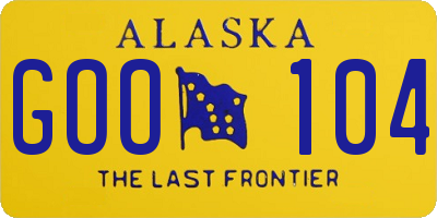 AK license plate GOO104