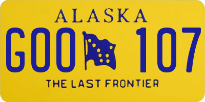 AK license plate GOO107