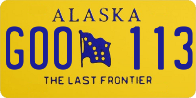 AK license plate GOO113