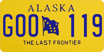 AK license plate GOO119