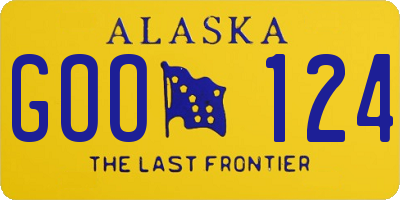 AK license plate GOO124