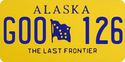 AK license plate GOO126