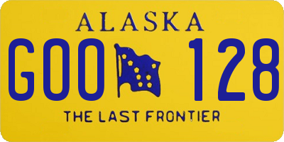 AK license plate GOO128