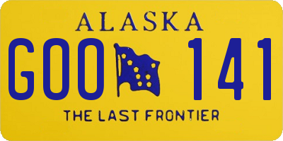 AK license plate GOO141