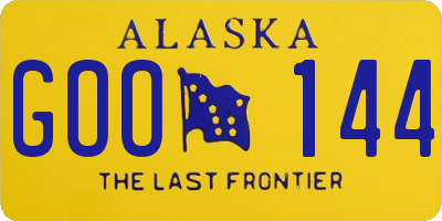 AK license plate GOO144