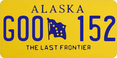 AK license plate GOO152