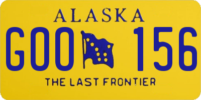 AK license plate GOO156