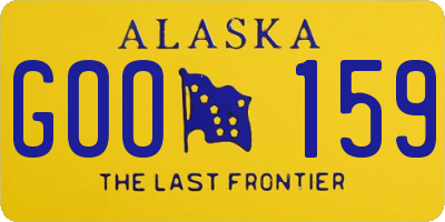 AK license plate GOO159