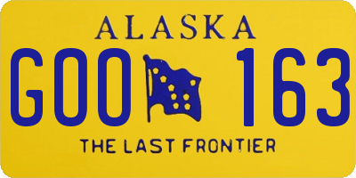 AK license plate GOO163