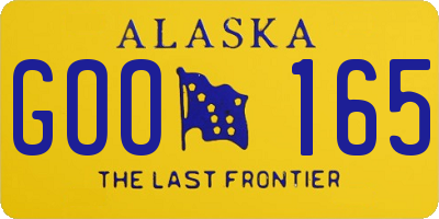 AK license plate GOO165
