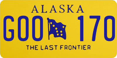 AK license plate GOO170