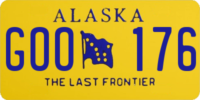 AK license plate GOO176