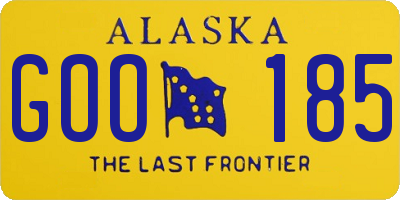 AK license plate GOO185