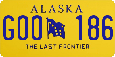 AK license plate GOO186