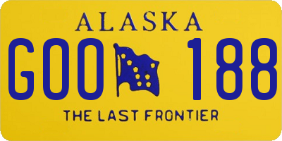 AK license plate GOO188