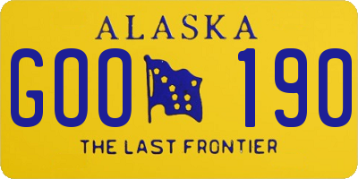 AK license plate GOO190