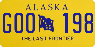 AK license plate GOO198