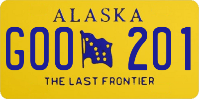 AK license plate GOO201