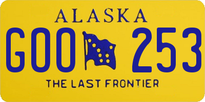AK license plate GOO253