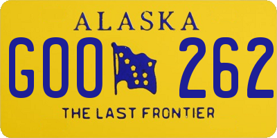 AK license plate GOO262