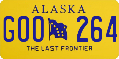 AK license plate GOO264