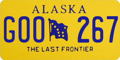AK license plate GOO267