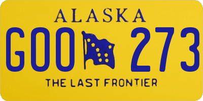 AK license plate GOO273