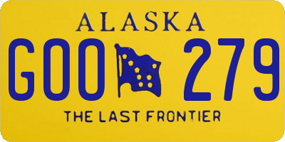 AK license plate GOO279
