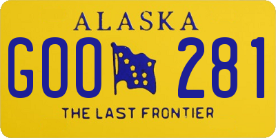 AK license plate GOO281