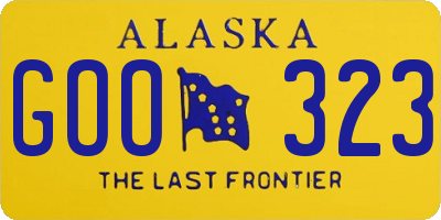 AK license plate GOO323