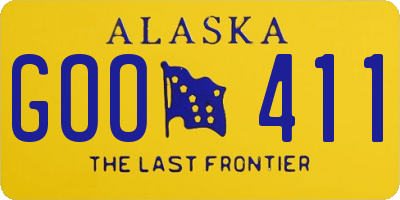 AK license plate GOO411
