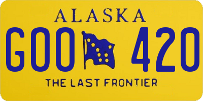AK license plate GOO420