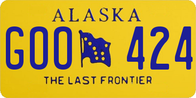 AK license plate GOO424