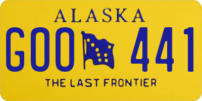 AK license plate GOO441
