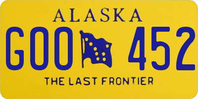 AK license plate GOO452