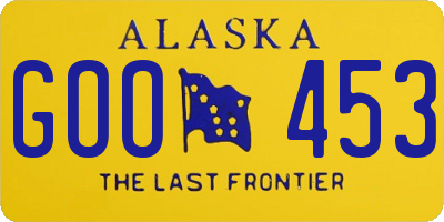 AK license plate GOO453