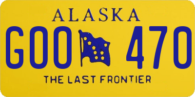 AK license plate GOO470