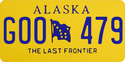 AK license plate GOO479