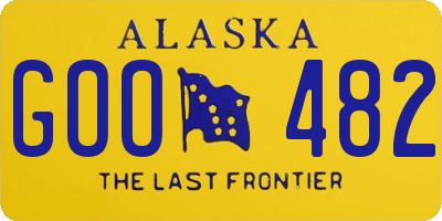 AK license plate GOO482