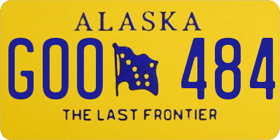 AK license plate GOO484