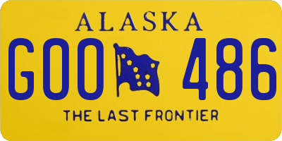 AK license plate GOO486